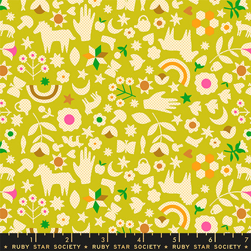 PREORDER Catnap Little Luck in Pistachio RS4131 11 - Ruby Star Society Sold by the Half Yard